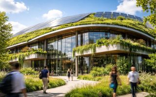 batiment-moderne-toit-vegetalise-panneaux-solaires