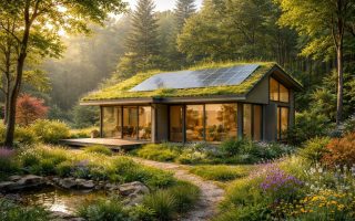 maison-modulaire-ecologique-foret-panneaux-solaires