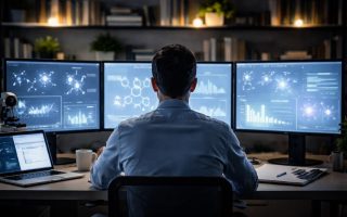 personne-dos-bureau-ecrans-chimiques
