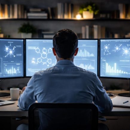 personne-dos-bureau-ecrans-chimiques
